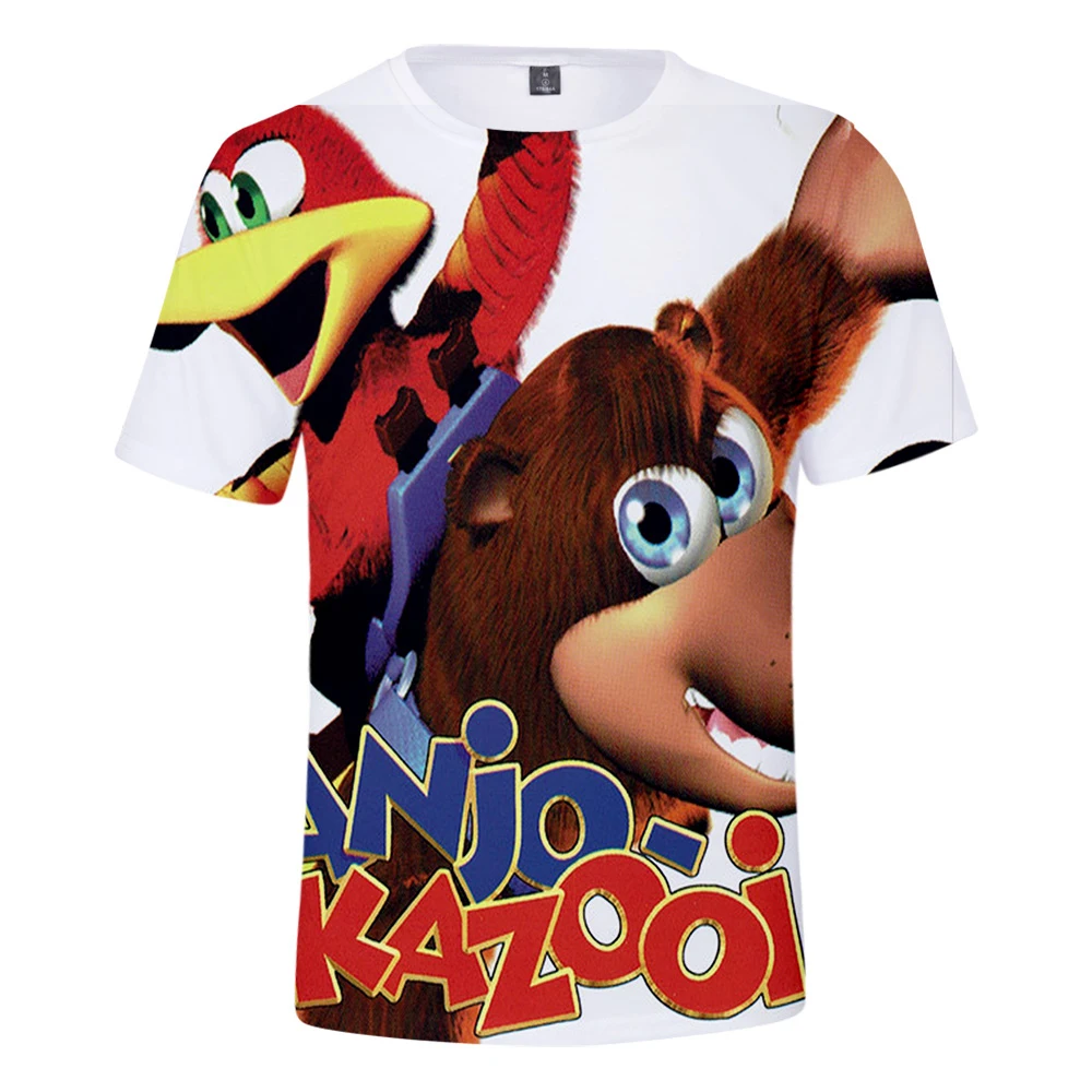 Мужская Уличная футболка с коротким рукавом в стиле Харадзюку Banjo Kazooie уличная
