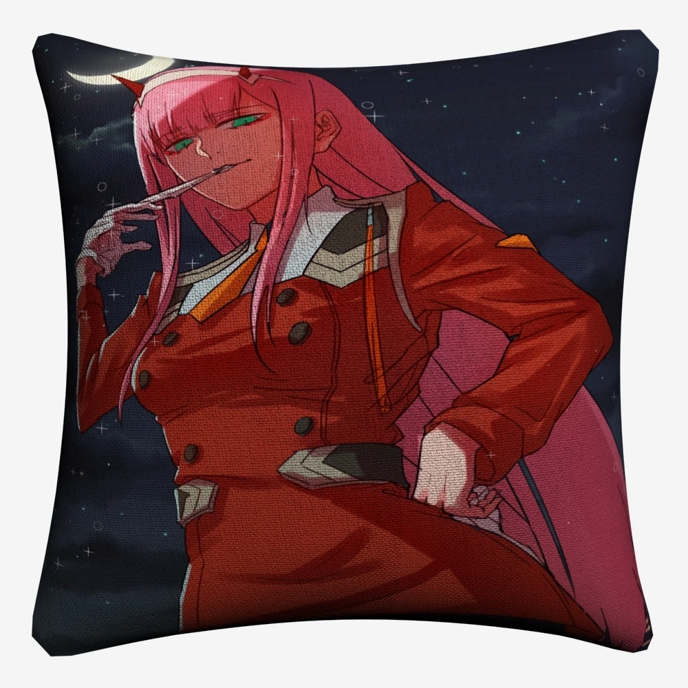 Darling в Franxx аниме декоративные льняные наволочки для подушек дивана размером 45*45