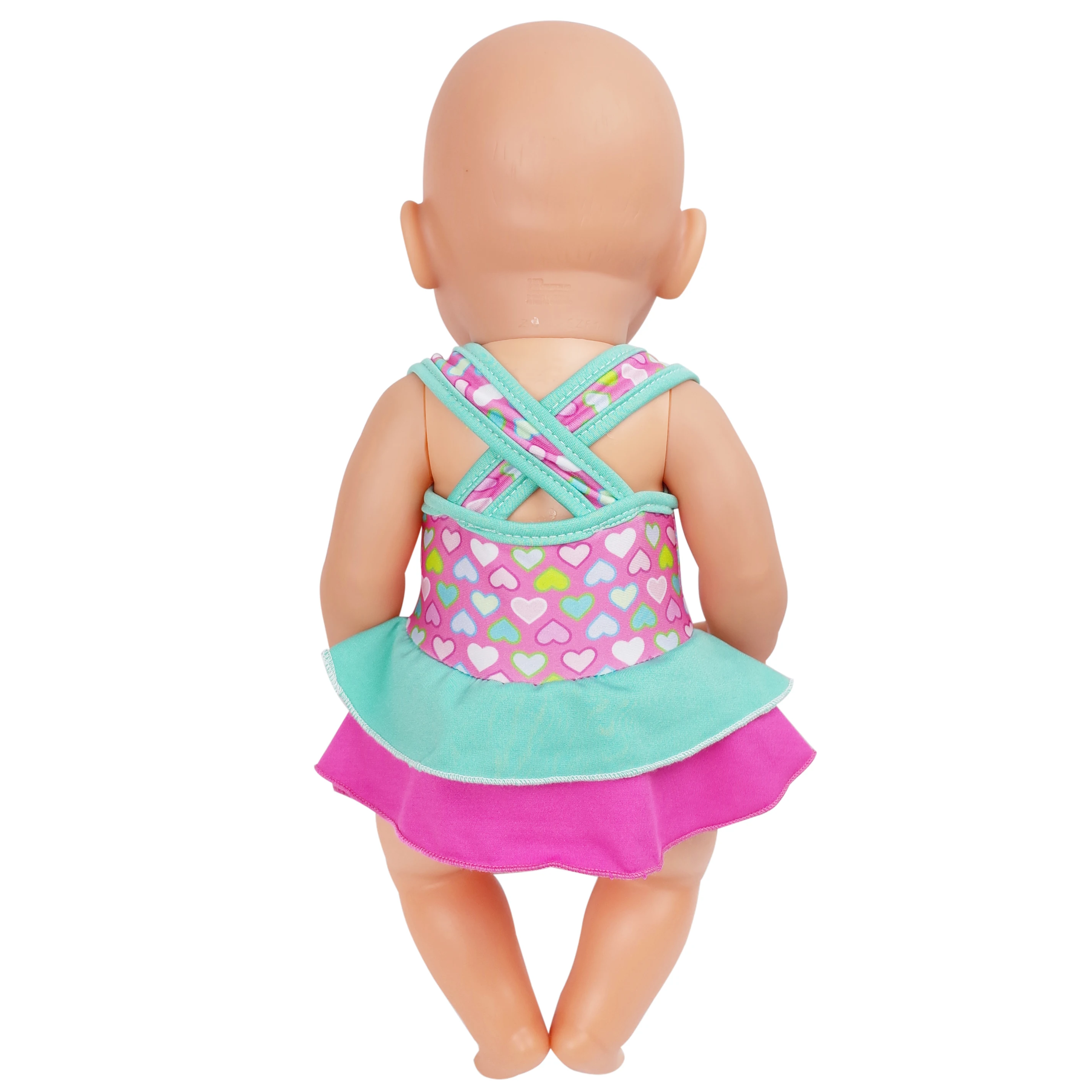 PellyBaby кукольные купальники с узором в виде сердца размер 43 см детские куклы для