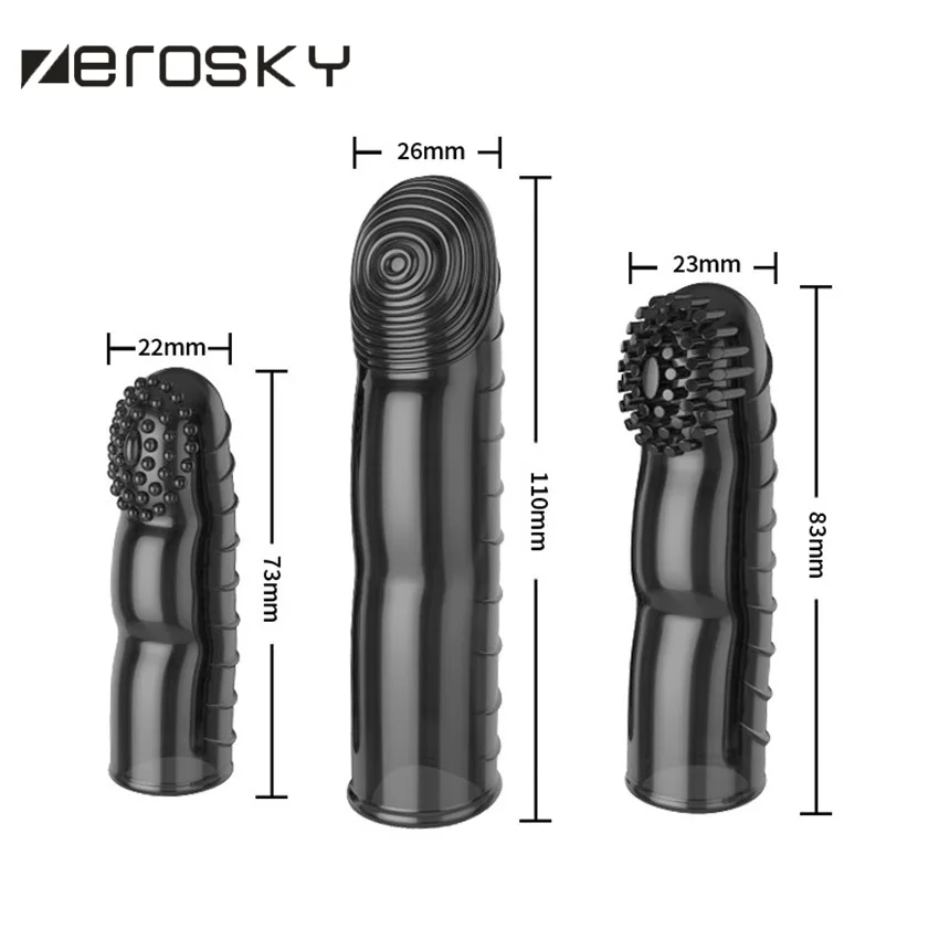 Силиконовый массажер Zerosky для пальцев Стимулятор точки G клитора и вагины