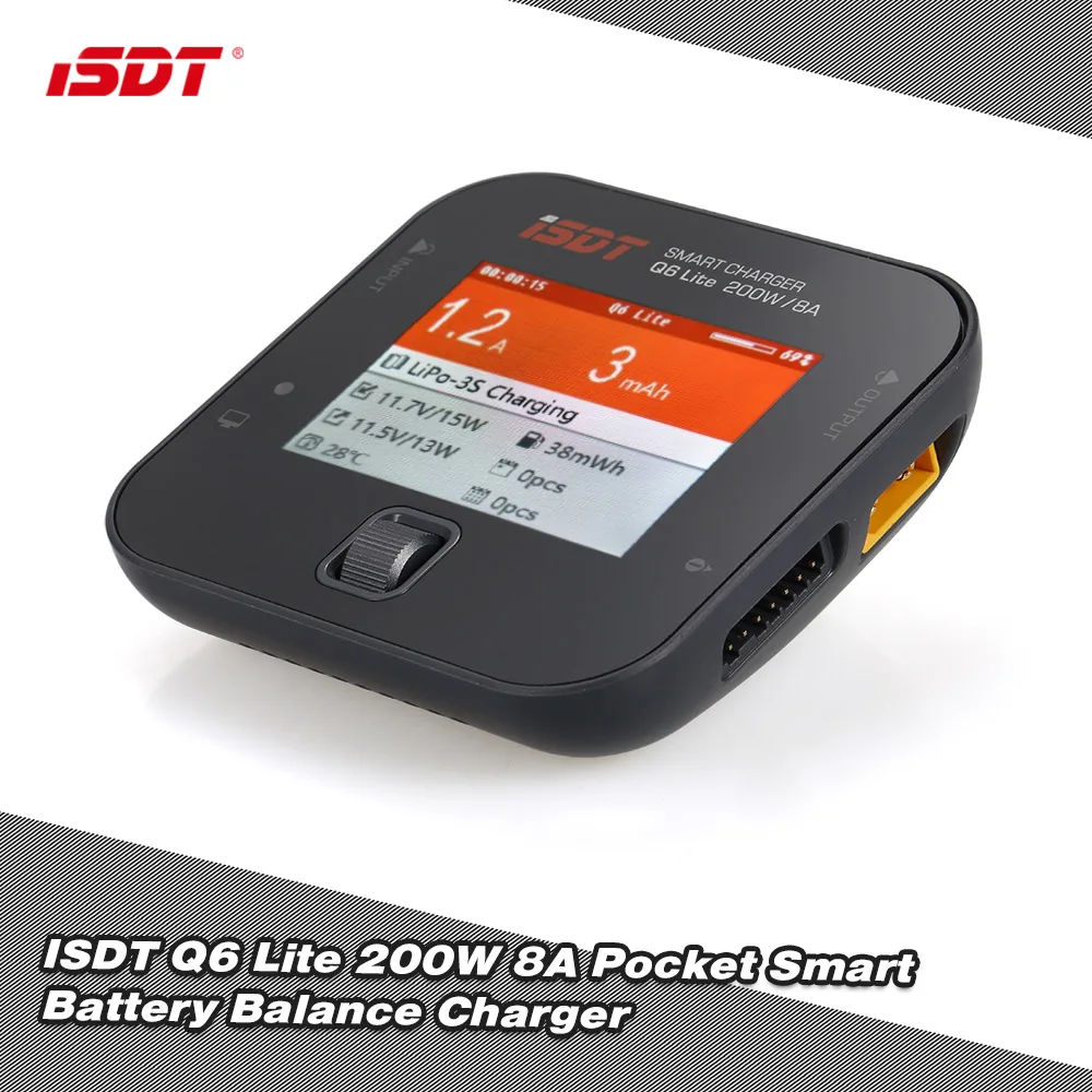 ISDT Q6 lite 200 W 8A карманное зарядное устройство для RC Дрон вертолет Quad Автомобильная