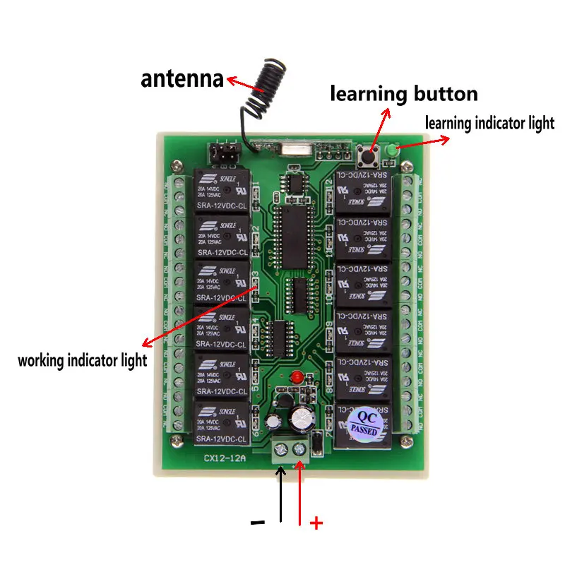 Беспроводной переключатель системы дистанционного управления 3000 м 12 В 24 каналов