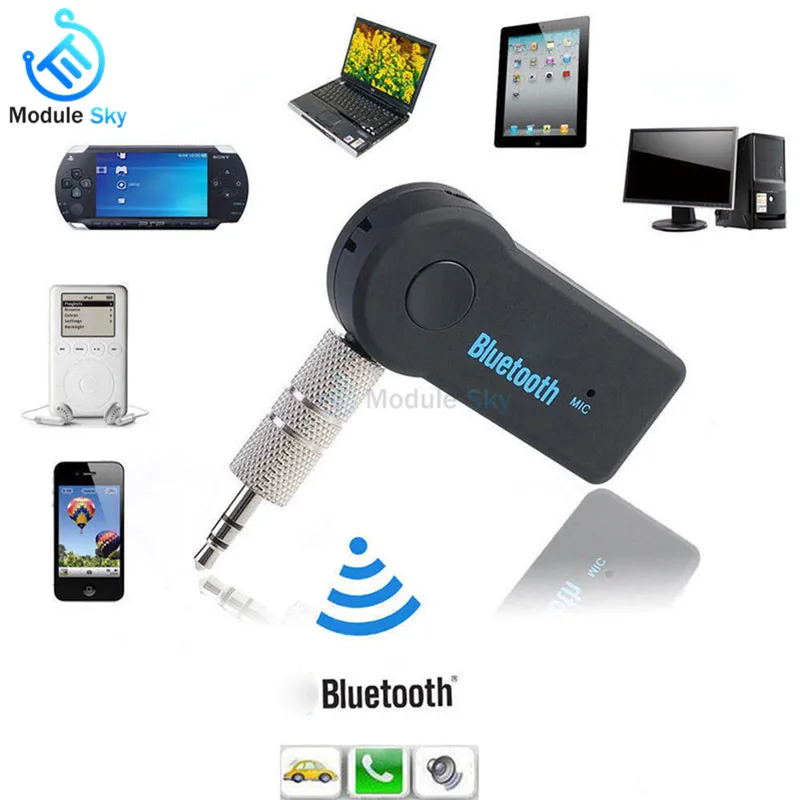Bluetooth приемник с разъемом подачи внешнего сигнала AUX 3 5 мм стерео наушники Muisc