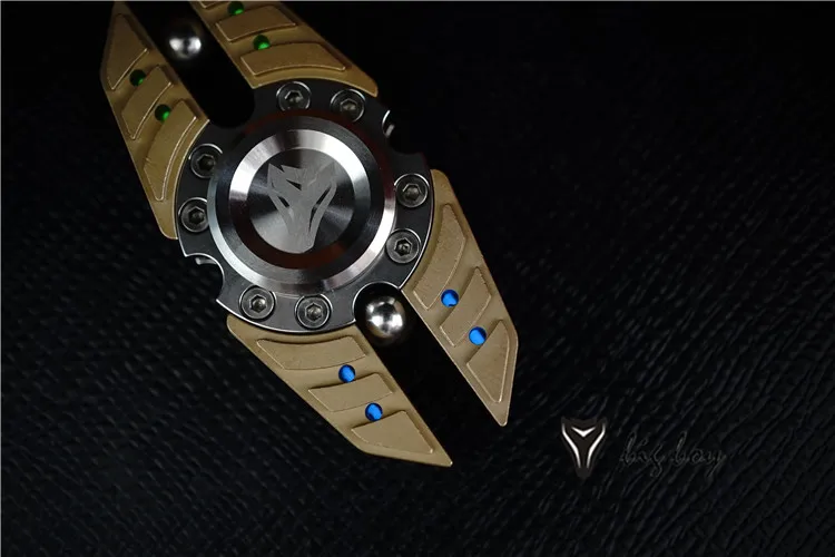 DIY два листа из нержавеющей стали деформация в сочетании EDC ручной Спиннер Спиннеры латунь для аутизма и СДВГ вращения анти стресс