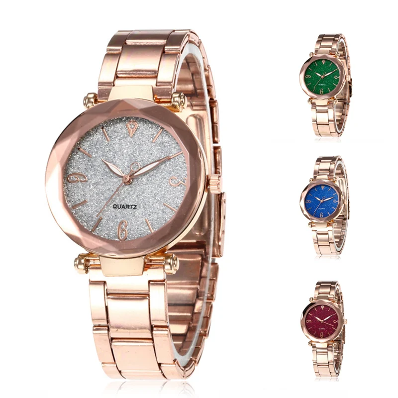 Роскошные женские кварцевые часы классические модные с кристаллами Reloj Mujer