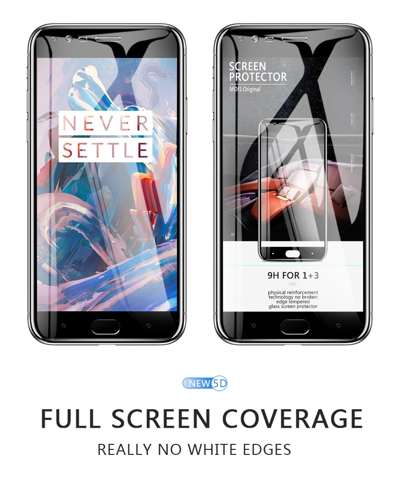 Закаленное стекло oneplus 3T для экрана oneplus 3 Защитная пленка на весь экран защитная пленка MOFi one plus 3 3T закаленное стекло