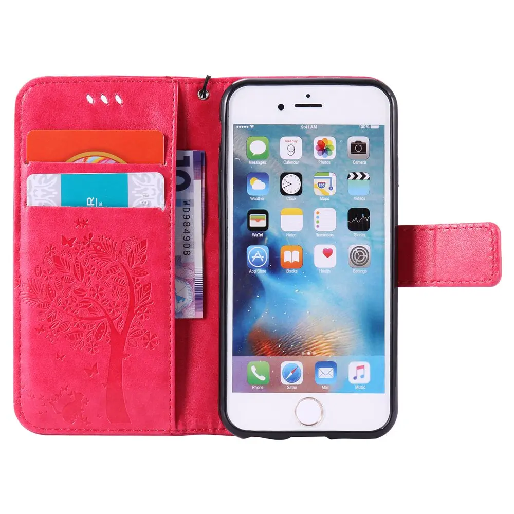 Coque For Apple iPhone 6S 4.7'' inch TPU Wallet Shell Flip Mobile Phone Leather Case Cover iPhone6S Silicone Capa Box | Мобильные