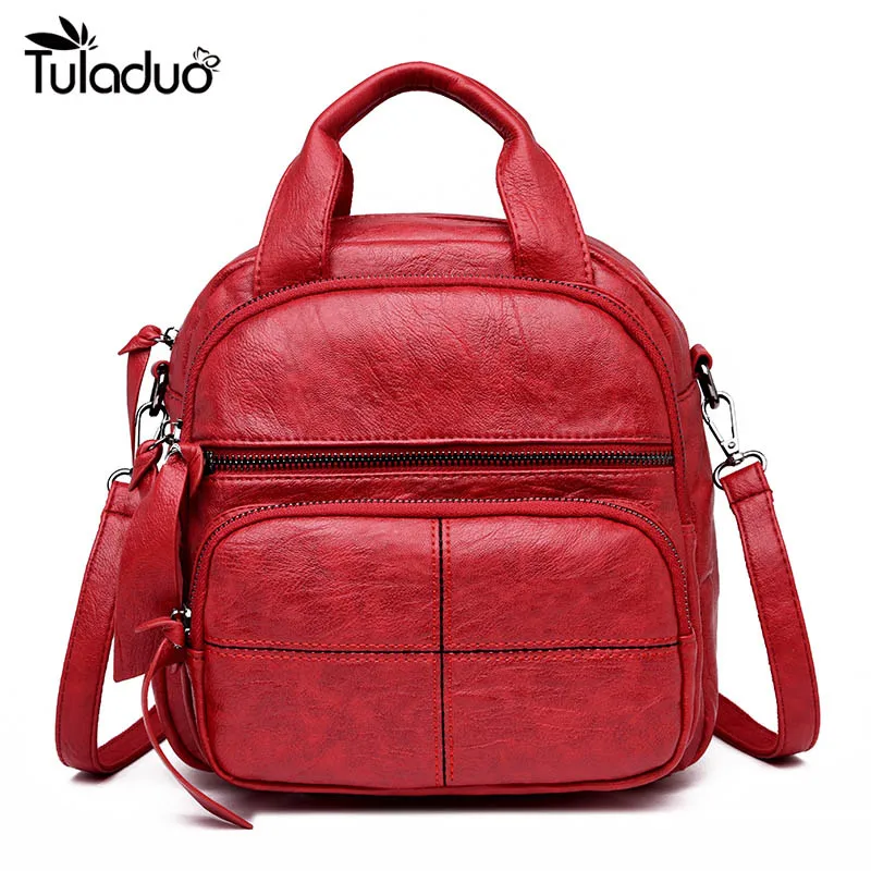 

2022 New Hot Fashion Cute Mini Backpacks Soft Pu Leather Student Shoulder School Bags Female Small Travel Rucksack