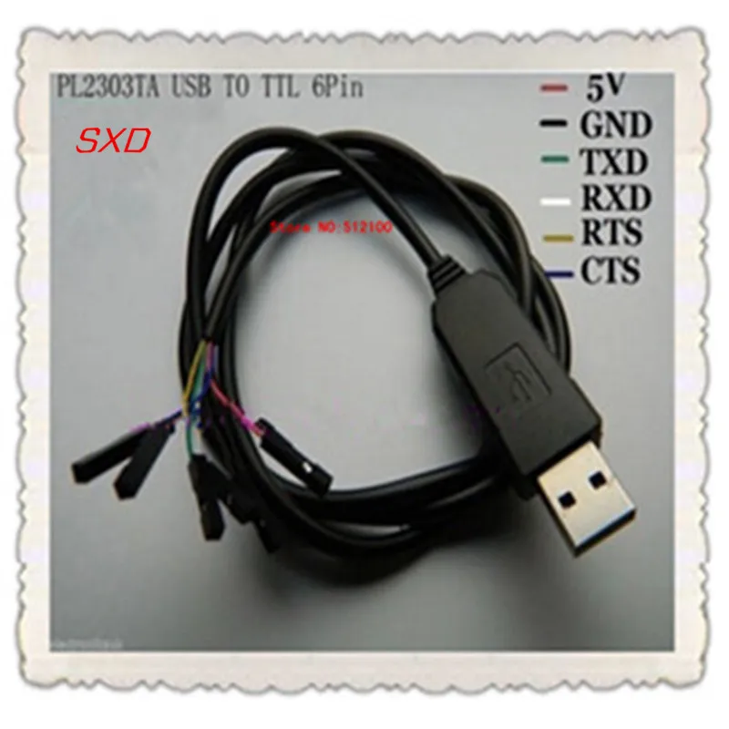 6Pin PL2303TA PL2303 TA USB для TTL band shell поддержка кабеля загрузки | Электронные компоненты и