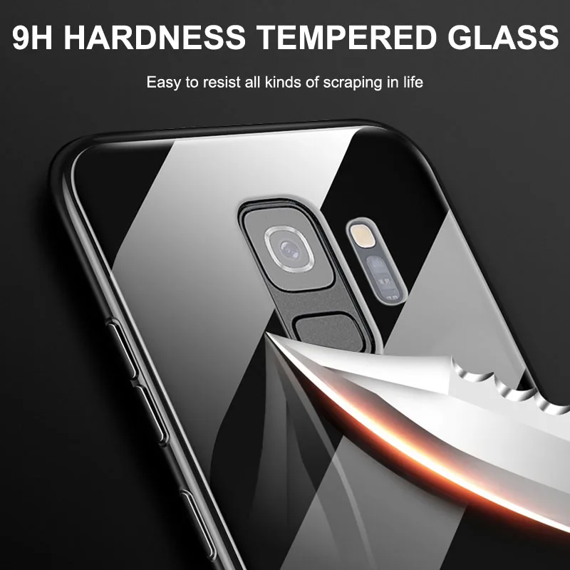 Противоударный чехол для Samsung Galaxy A50 A30 S9 S10 J4 J6 Plus A7 2018 закаленное стекло