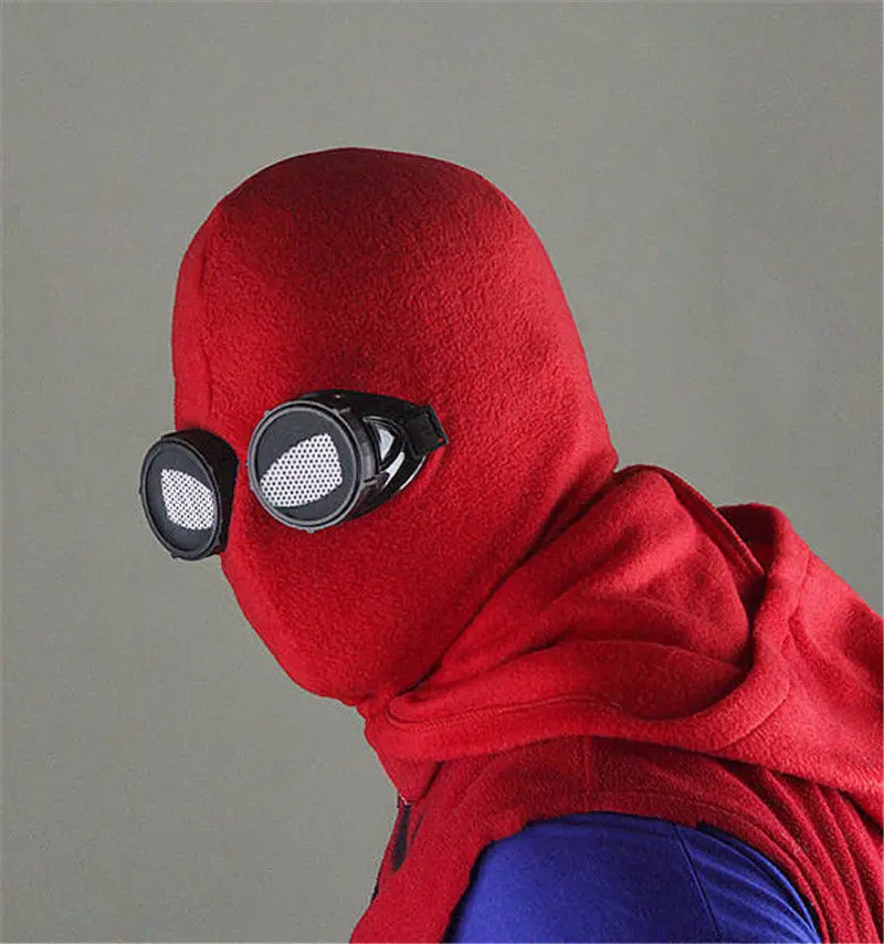 Человек паук: Homecoming С Капюшоном маска с очками Косплэй головные уборы аксессуары