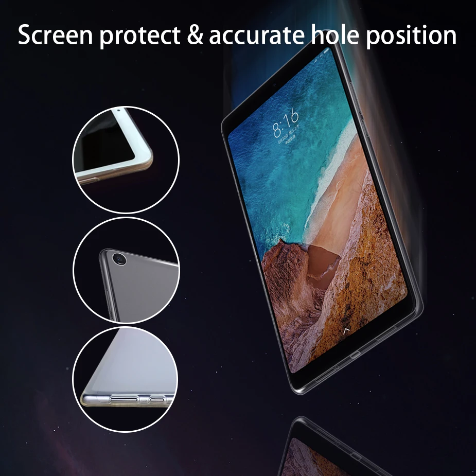 Силиконовый чехол KiKiss из ТПУ для планшета Xiaomi mi Pad 4 3 2 1 8 0 дюйма miPad Plus 10