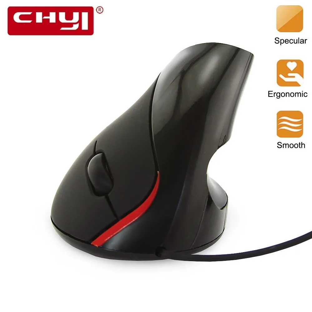 CHYI эргономичный дизайн USB Вертикальная оптическая мышь 1600 dpi заживляющая запястье Проводная мышь с комплект коврика для мыши подставка для запястья коврик для мыши для ПК
