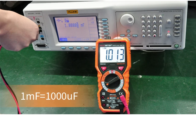PEAKMETER PM18C цифровой мультиметр с истинным RMS AC/DC сопротивление напряжения Емкость Частота Температура NCV тестер