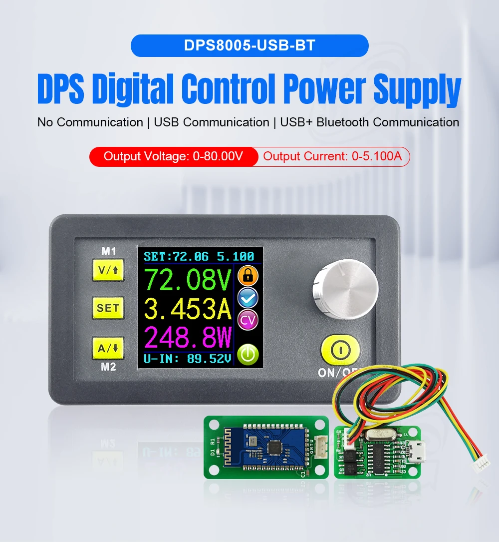 DPS8005 programmable constant voltage current Step-down power supply module Voltmeter Ammeter buck converter 80V 5A 40%Off