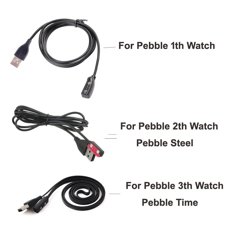Сменный зарядный USB кабель 1 шт. для умных часов Pebble 1th Watch / 2th Steel 3th Time|cable for|cable