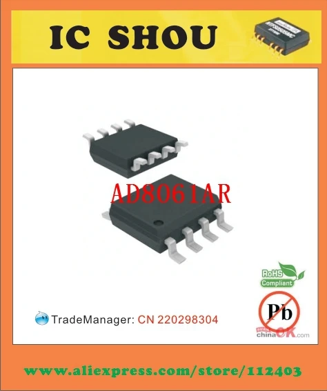 AD8061AR 8061AR AD8061 IC ОПЕРАЦИОННЫЕ УСИЛИТЕЛИ VFB 320 МГЦ РБ 8 8SOIC ICSHOU Integrated Circuit|ic lcd|ic repairic screen |