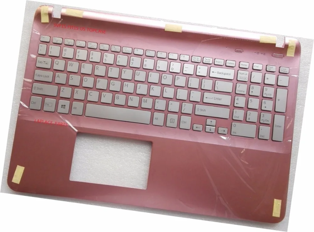 Розовая клавиатура для Sony FIT15 SVF15 SVF152 SVF153 SVF15E с серебристым ключом + розовая