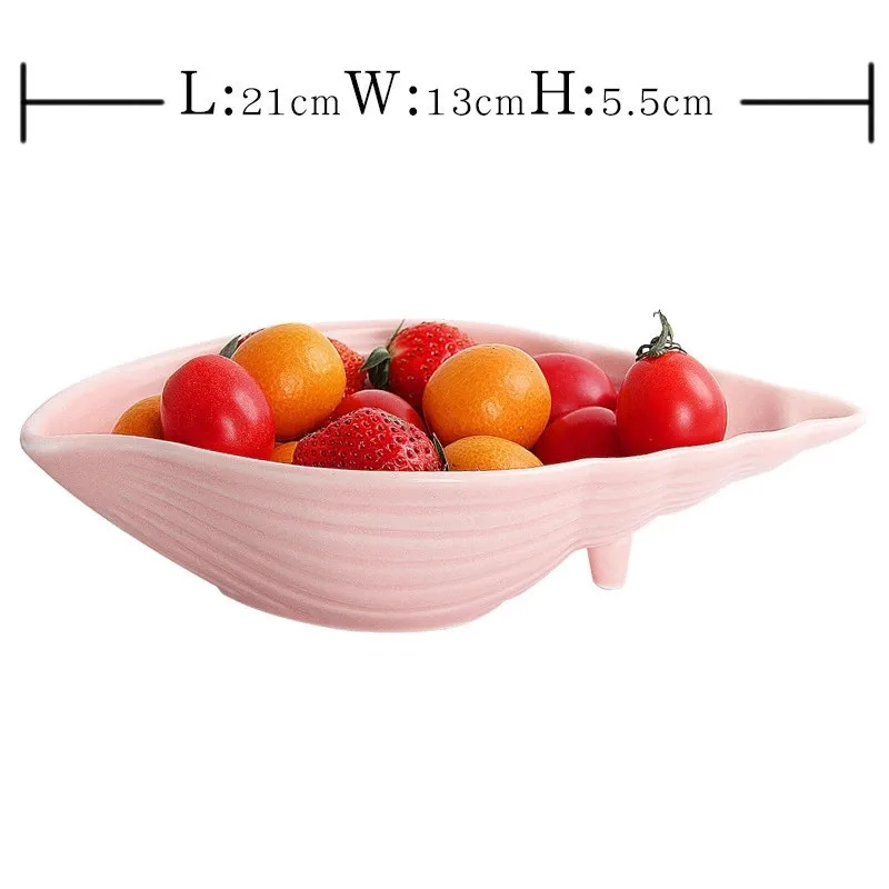 Dropshipping Kitchen Creative Lovely Oceaon Ceramic Plate Bowl Decorative Jewelry Trinke Storage Tray Blue Home Salad Dish 1pc - Цвет: 15