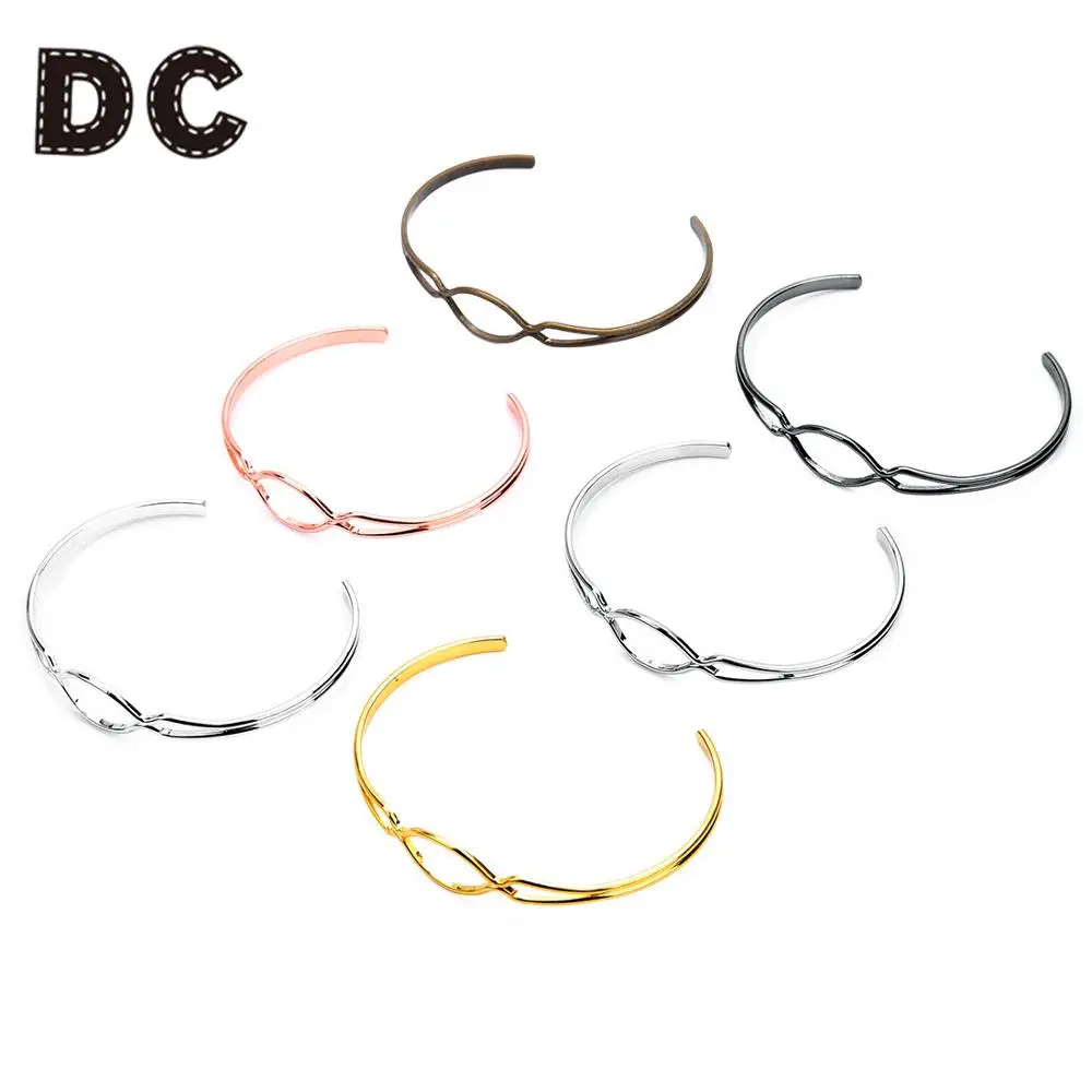 DC 2 шт/лот медь с регулируемой окружностью кабошон браслет золото/серебро цвет