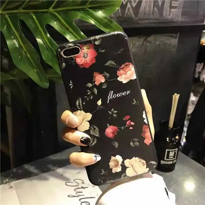3D рельефные розовые женские чехлы для iPhone 6s X 10 plus 7 6 8 чехол кремнеземный