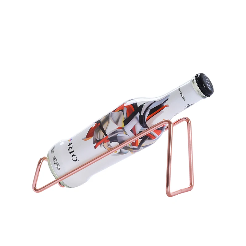 Простой золотой и серебристый Настольный держатель для винных бутылок