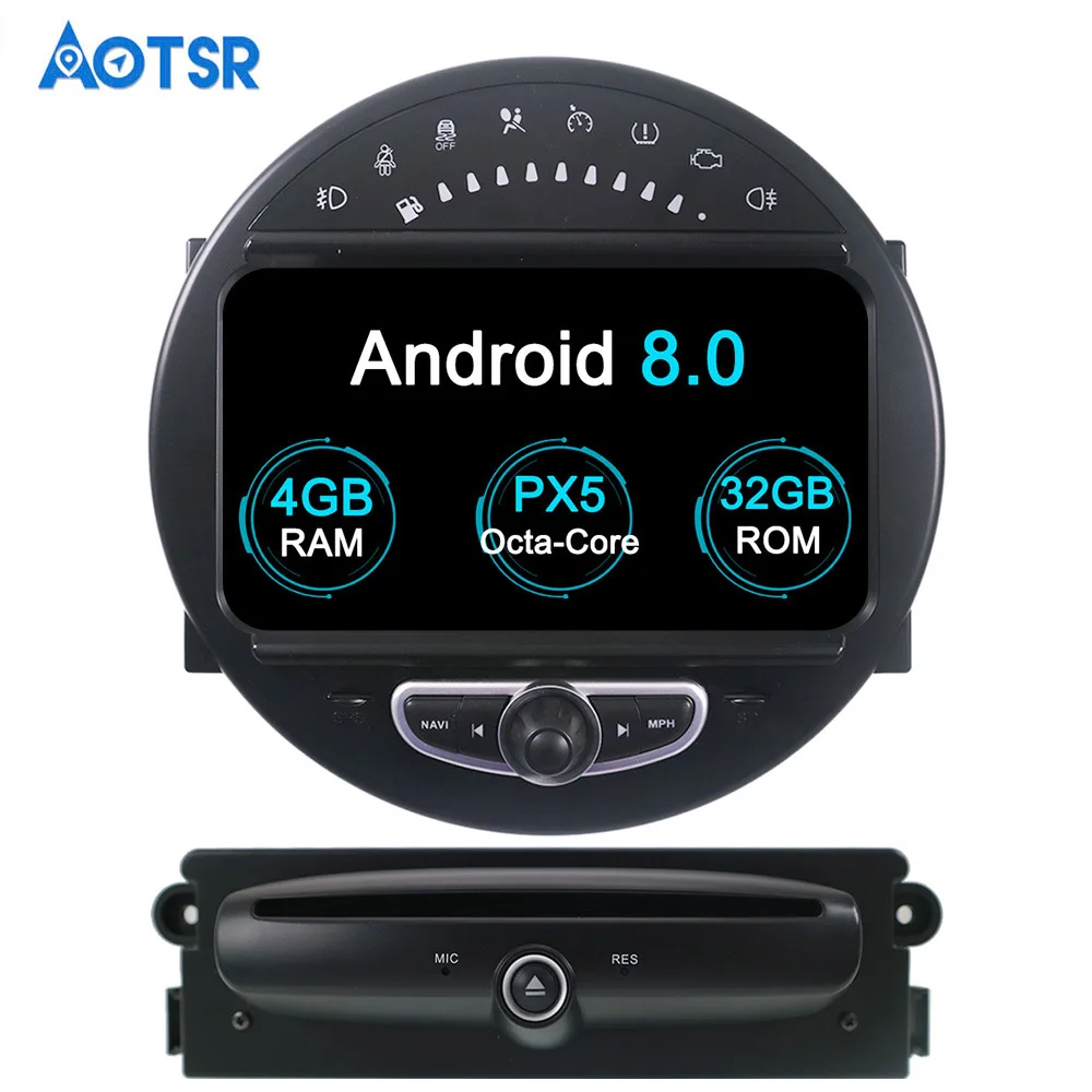 Aotsr Android 8 0 GPS навигация автомобильный DVD плеер для BMW mini 2006-2013 мультимедиа радио