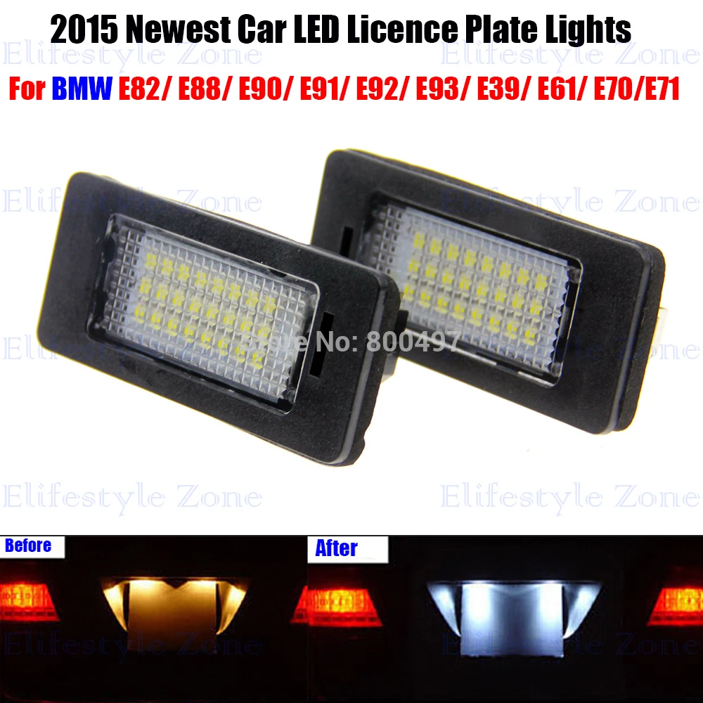 2 x светодиодный номерной знак лампы OBC Error Free 24 для BMW E39 E80 E82 E90 E91 E92 E60 E61 E70 E71|bmw led