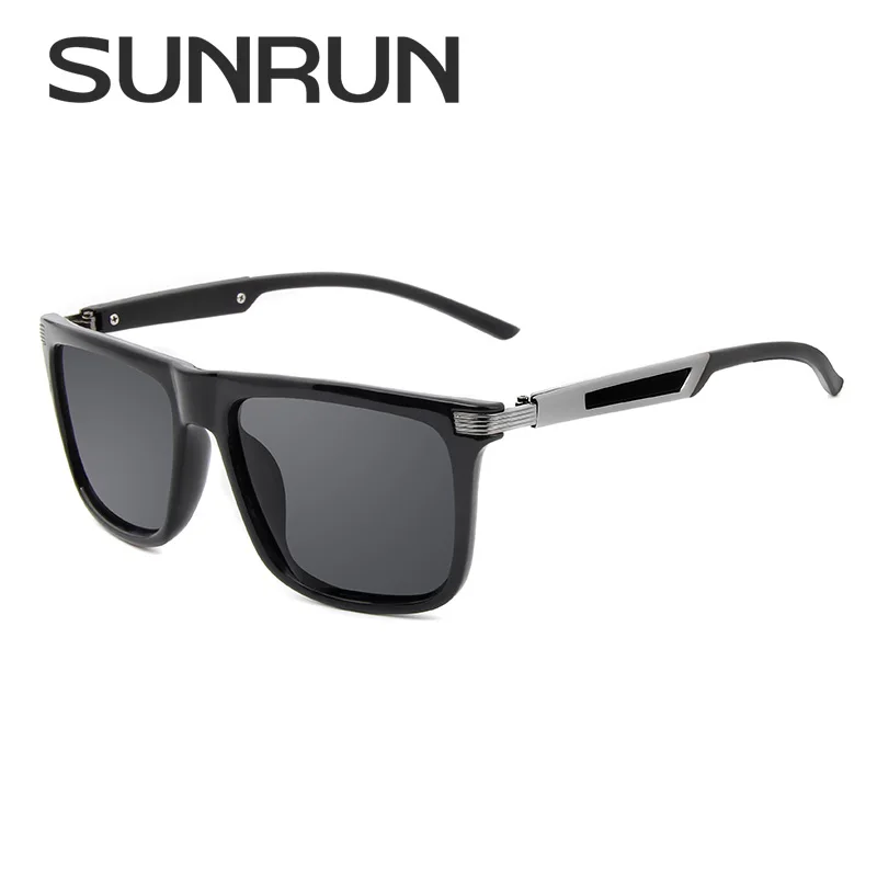SUNRUN Модные поляризованные солнцезащитные очки Для мужчин квадратные подходят