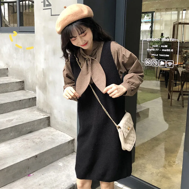 Корейская Мода Vestidos плюс размер 4XL женский костюм повседневный комплект из двух