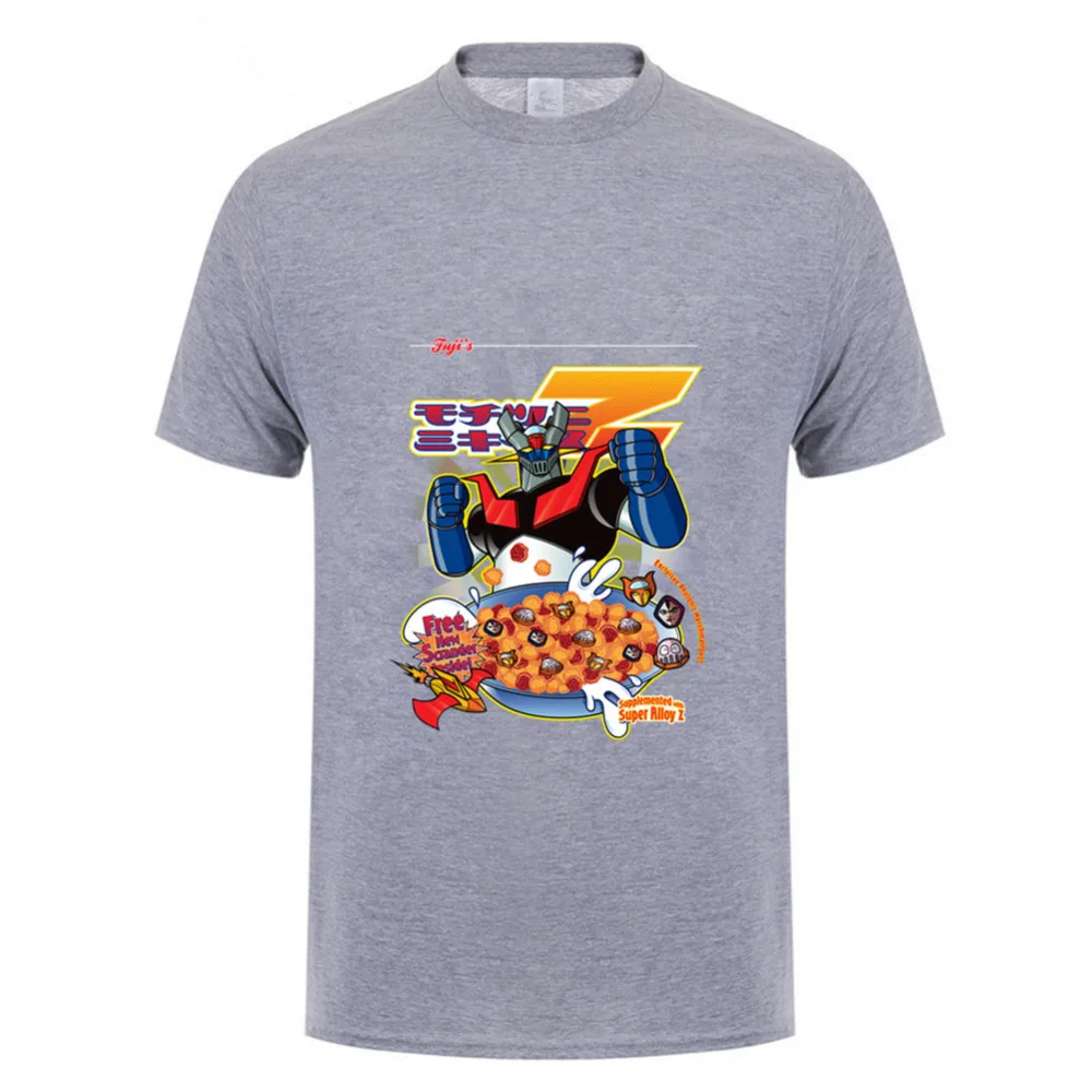 Mazinger Z T shirts 2019 fashion men Anime Interesting old classic robot movie T-Shirt Black Basic Tees shirt for boys | Мужская одежда