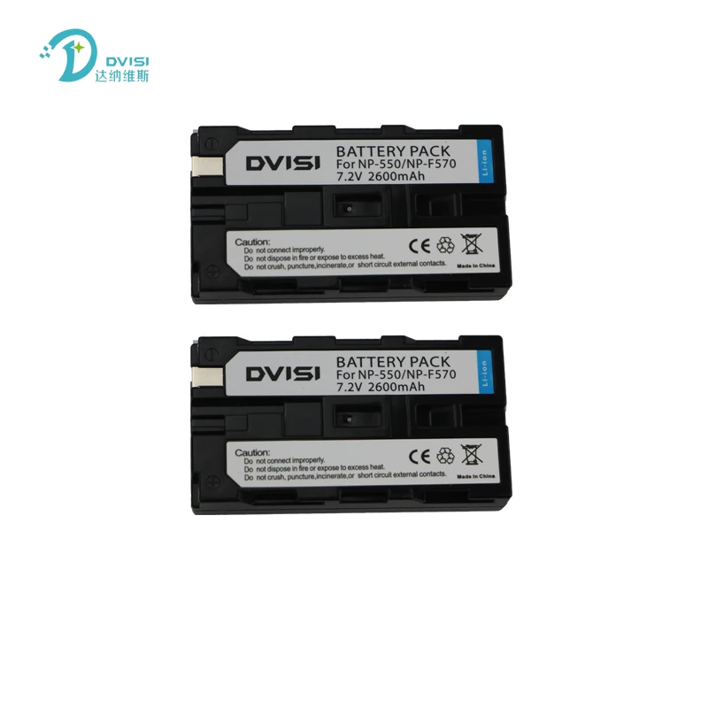 

DVISI 2Pcs NP-F550 NPF550 NP-F570 Camera Battery for Sony CCD-RV100 RV200 CCD-SC5 CCD-SC9 CCD-TR1 TR215 CCD-TR940 CCD-TR917