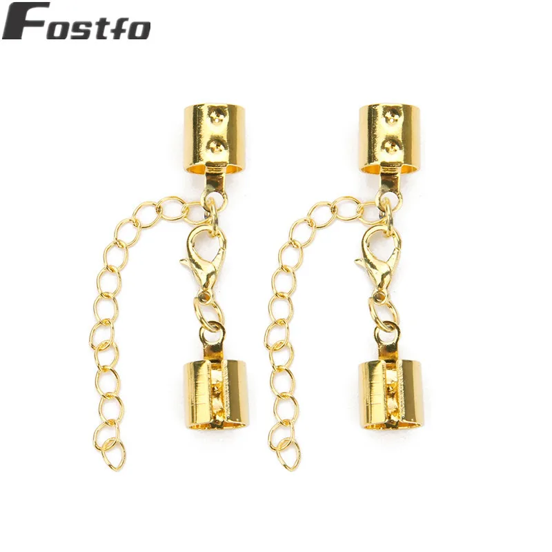 

20pc/lot 3/4/5/6/8mm Round Metal Copper Leather Cord Clasps Hooks for Bracelets Lobster Clasps Connectors Diy Jewelry Findings
