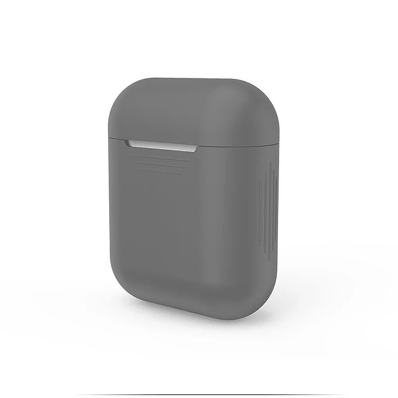 Серый силиконовый чехол для Apple airpods Air стручки Защитная крышка анти потерял