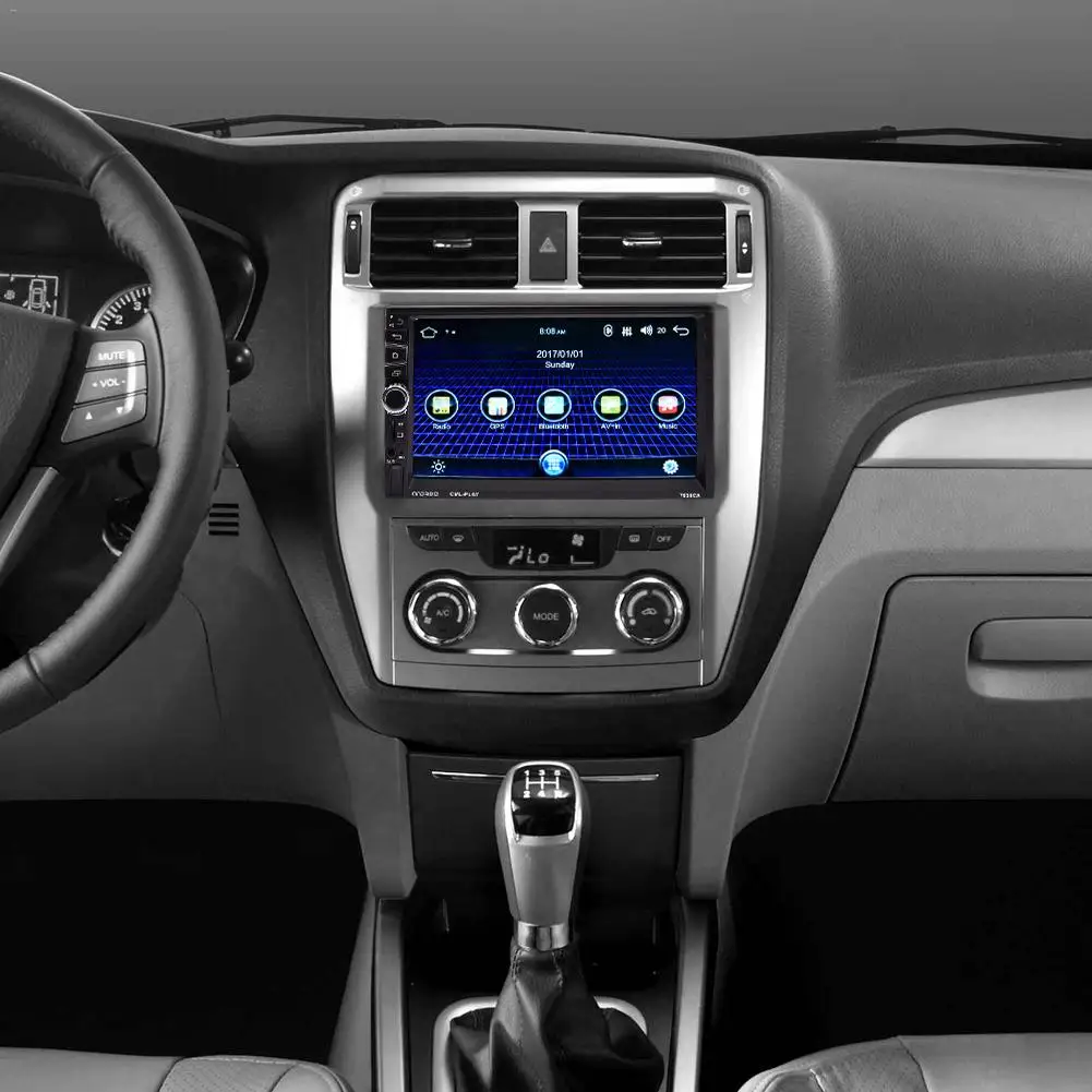 7-дюймовый Android 2 Din Full HD 1080P Автомобильный Mp5 плеер ISO Порт двойной Bluetooth R GPS