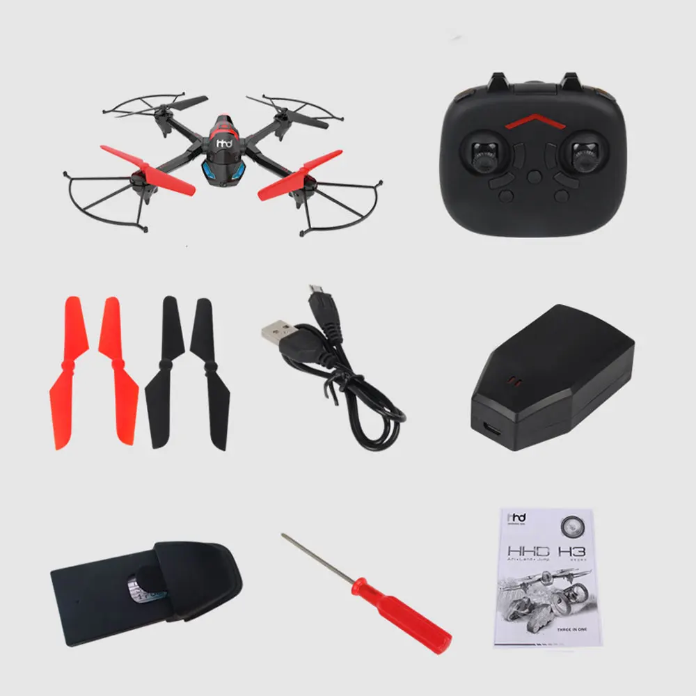 Радиоуправляемый Дрон переключение 0.3MP HD камера Дрон Танк отскок Wi-Fi FPV фиксированная высота воздушный наземный Квадрокоптер