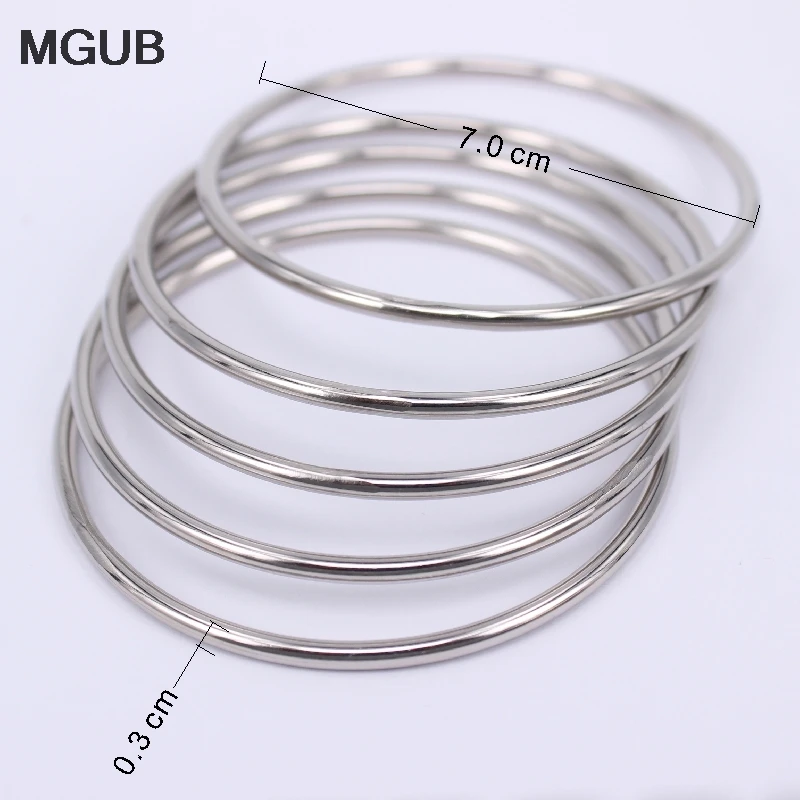 

Multiple style options width 2-3mm 316L stainless steel Bangles Do not fade women 7pieces/set combination LH583