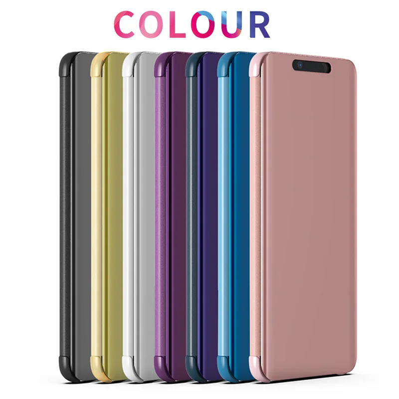 Rheinruby Роскошные Покрытие Mirror флип чехол для huawei Коврики 20 Pro P20 Nova 3I полное