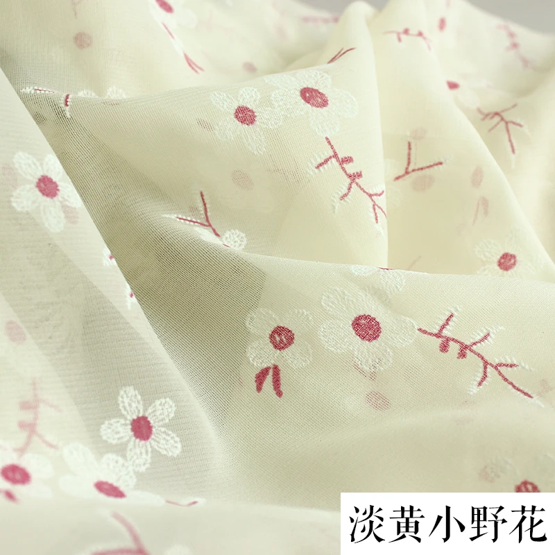 Принт вишни шифоновая ткань с цветами для одежды шелк шитье сделай сам материал