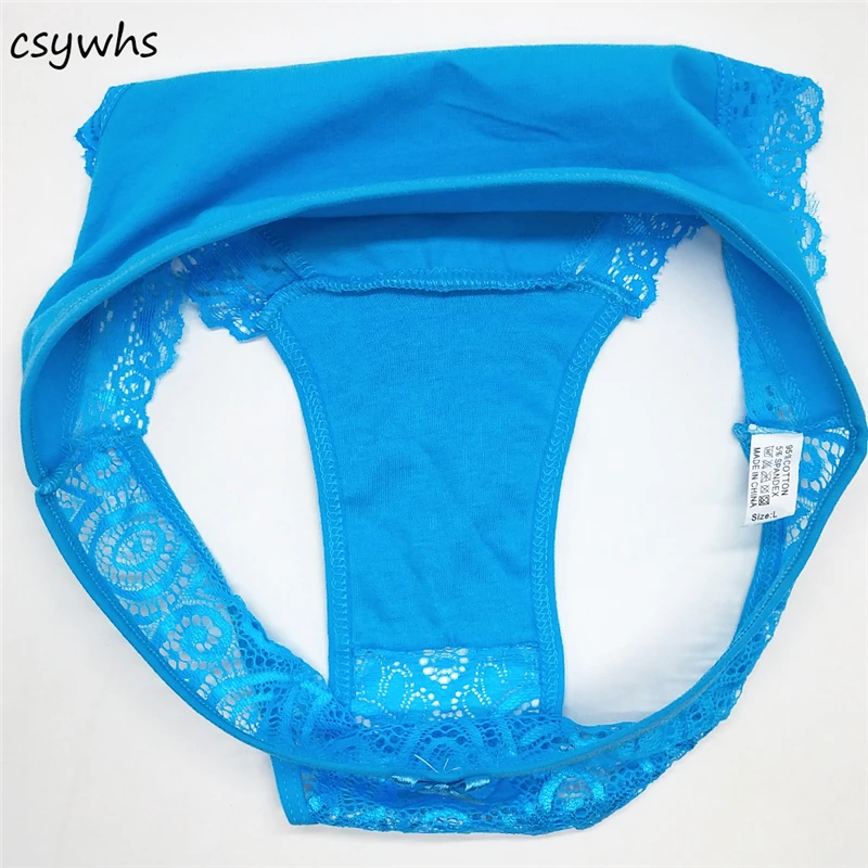 CSYWHS Womens Lingerie Sexy Lace Panties Transparent Cotton Briefs Seamless Panty Underpants Underwear Intimates 6pcs | Женская одежда