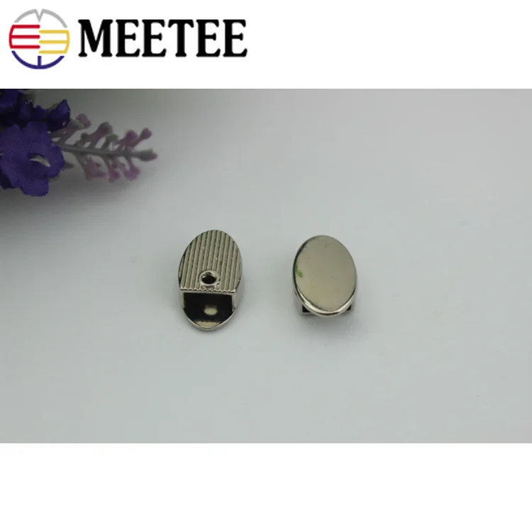 Meetee 20 шт. металлическая молния тяга стоп хвост клип Пряжка Заглушка с винтом DIY