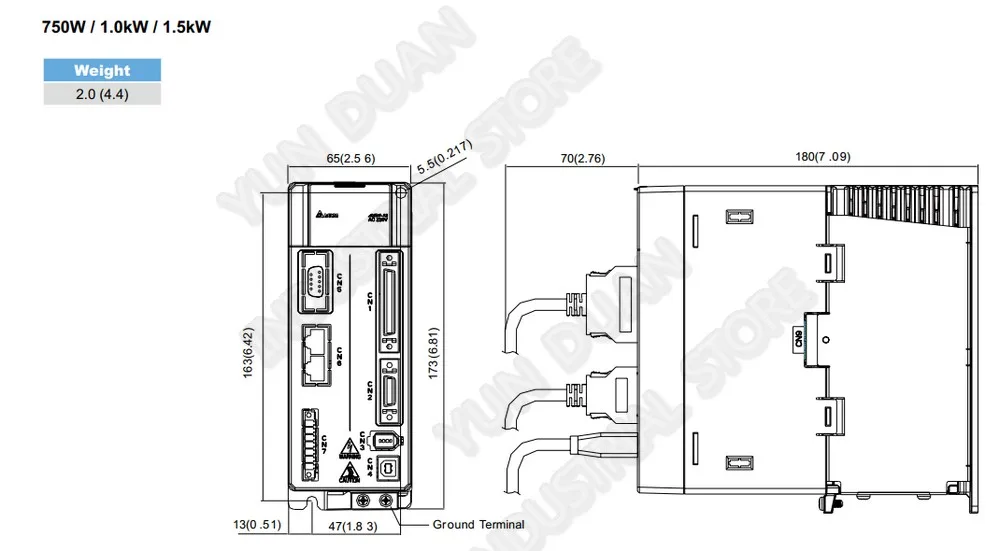 Delta A2 750 W абсолютное значение кодировщик мотор с тормозом 220 V 2.39Nm 3000 об/мин 80 мм ASD-A2-0721-L ECMA-CA0807SS сервопривода переменного тока наборы