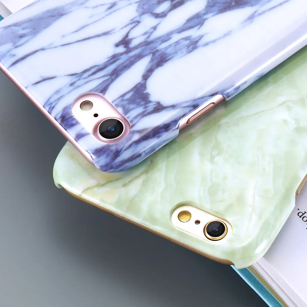 KISSCASE мраморный простой чехол для iPhone 6 6s Plus 5 5S SE ультра тонкий телефона 6S se Coque Capinha