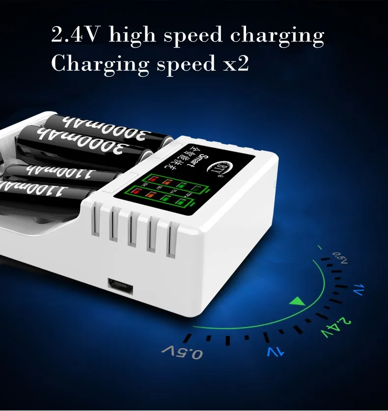 BTY AA 3000Series 1 2 V 850mAh перезаряжаемый Ni-MH аккумулятор с BTY-C704 A3 зарядное устройство