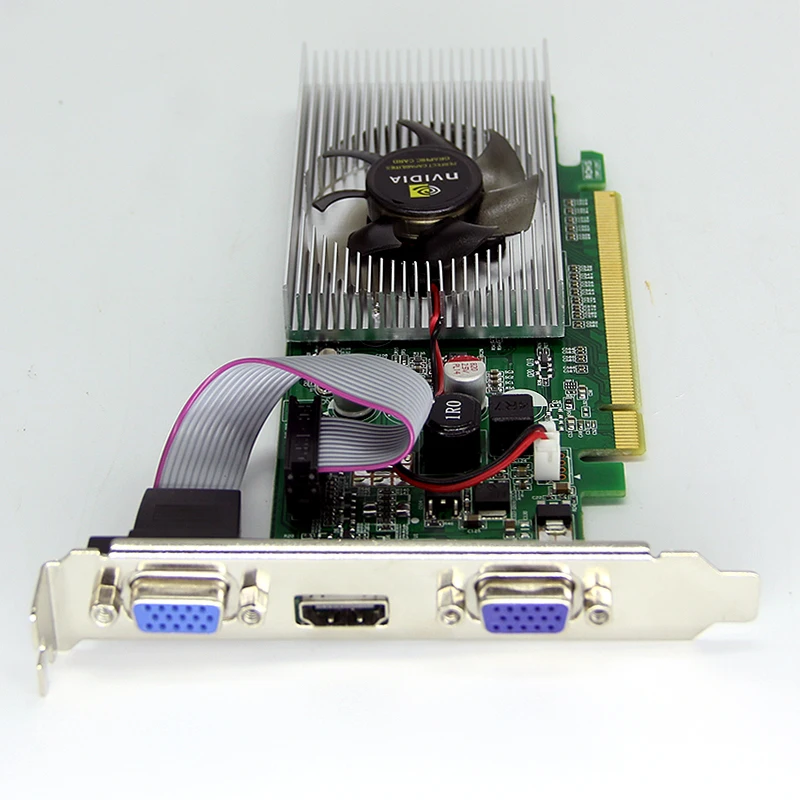 Для видеокарты nVideo Geforce GT610 1 ГБ 64 бит DDR2 VGA + DVI HDMI PCI-E X16 чехол для ПК и LP мощнее чем