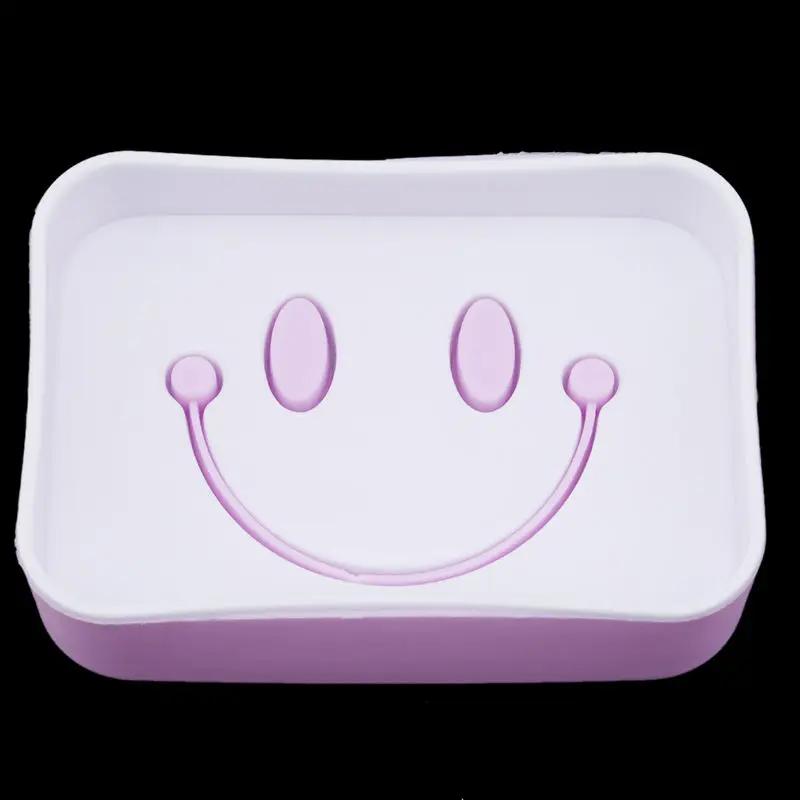 1 шт. рисунком в виде улыбающихся рожиц Дренаж для мыла коробочка мыльница