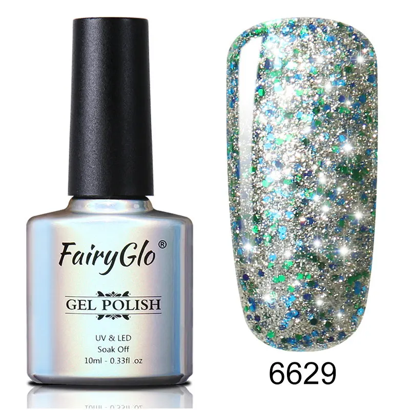 6629 Блестящий Гель-лак для ногтей FairyGlo, штамповка, лак для ногтей, 10 мл, звездная позолота, Vernis a Ongle, лак для ногтей Nagellak Lucky, Гель-лак - Цвет: 6629