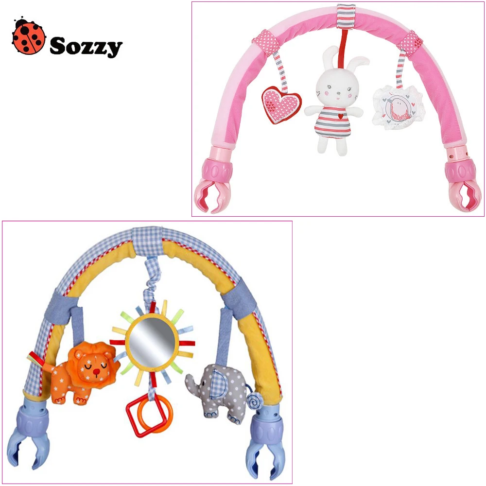 1 шт. Sozzy Baby подвесная розовая игрушка в виде кролика красного сердца слона