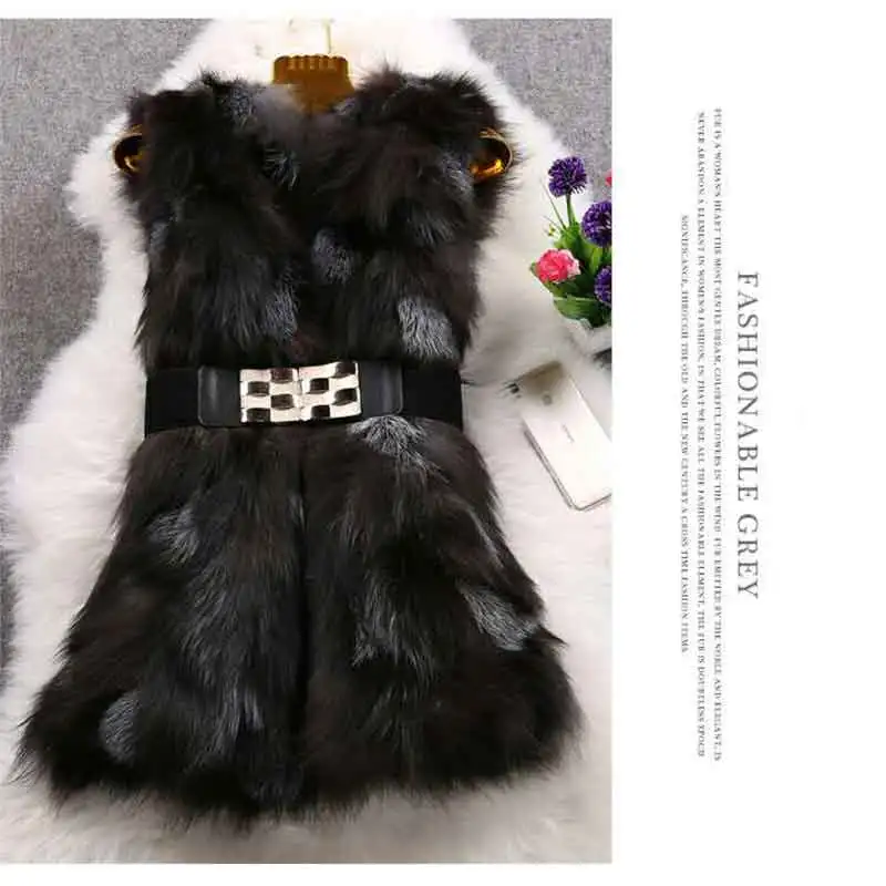 2020 New Hot Selling Real Fox Fur Vests Long Fox Fur Vests Winter Fur Coats and Free Transportation.