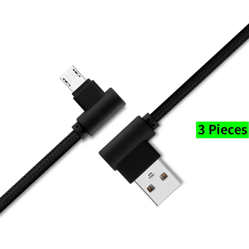 Black APPACS Micro usb-кабель передачи данных 5 V 2.4A TPE 90 usb-кабель для samsung/Xiaomi/huawei Android 1 m 2 m для быстрой зарядки Кабели Micro-USB - Цвет: Black